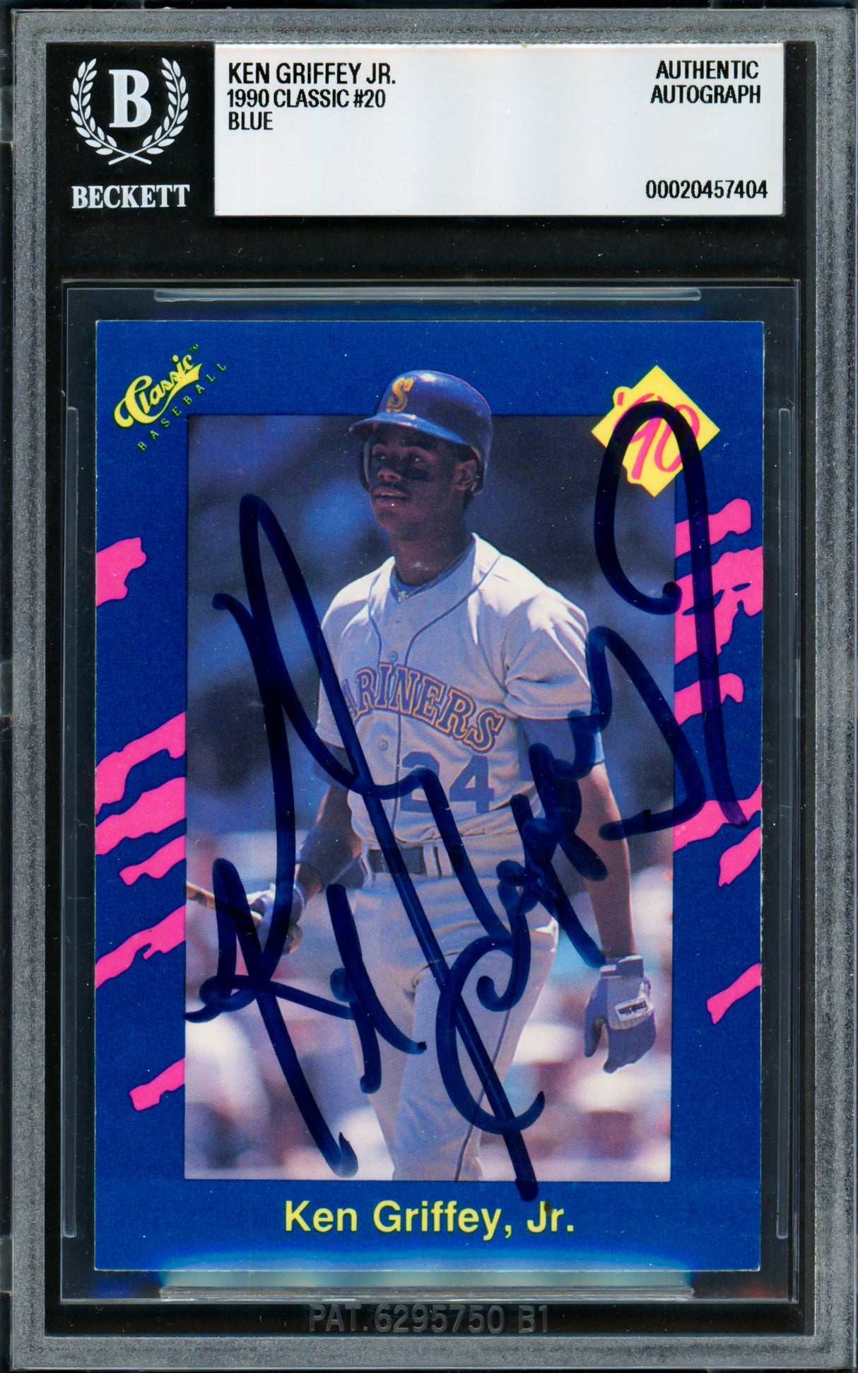 Ken Griffey Jr. Autographed 1990 Classic Rookie Card #20 Seattle Mariners Beckett BAS #20457404