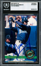 Ken Griffey Jr. Autographed 1993 O Pee Chee Premier Star Performers Card #9 Seattle Mariners Beckett BAS #20457413