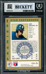 Ken Griffey Jr. Autographed 1993 O Pee Chee Premier Star Performers Card #9 Seattle Mariners Beckett BAS #20457413