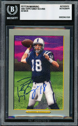 Peyton Manning Autographed 2006 Topps Turkey Red Card #18 Indianapolis Colts Beckett BAS #20457509