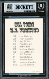 Mickey Mantle Autographed 1980 TCMA Card New York Yankees Beckett BAS #20457549