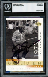 Jack Nicklaus Autographed 2001 Upper Deck Card #119 Beckett BAS #20457628