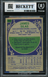 James Silas Autographed 1975-76 Topps Card #253 San Antonio Spurs "HOF 77" Beckett BAS #20457700