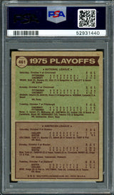 Johnny Bench, Tony Perez, Luis Tiant, & Don Gullett Autographed 1976 Topps Card #461 PSA/DNA #52931440
