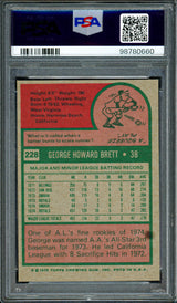 George Brett Autographed 1975 Topps Rookie Card #228 Kansas City Royals PSA 4 Auto Grade 6 PSA/DNA #98780660