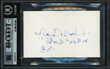 Herb Brooks Autographed 3x5 Index Card 1980 Team USA Auto Grade Gem Mint 10 Beckett BAS #20497735