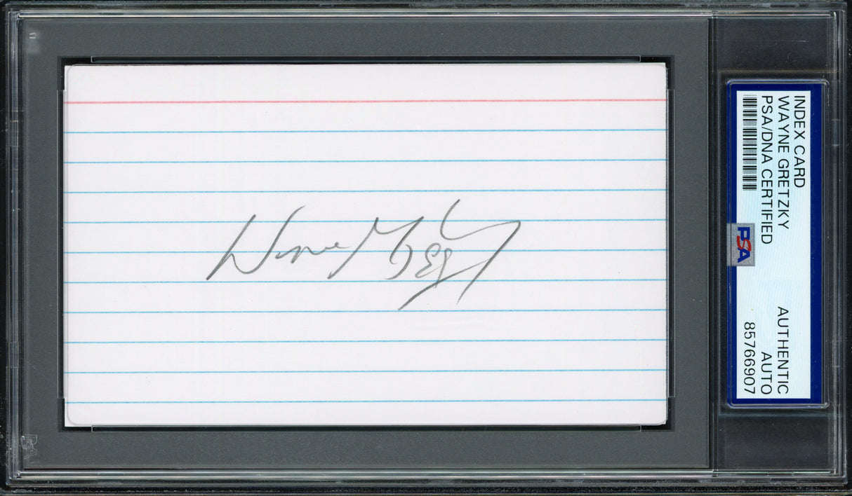 Wayne Gretzky Autographed 3x5 Index Card Edmonton Oilers PSA/DNA #85766907