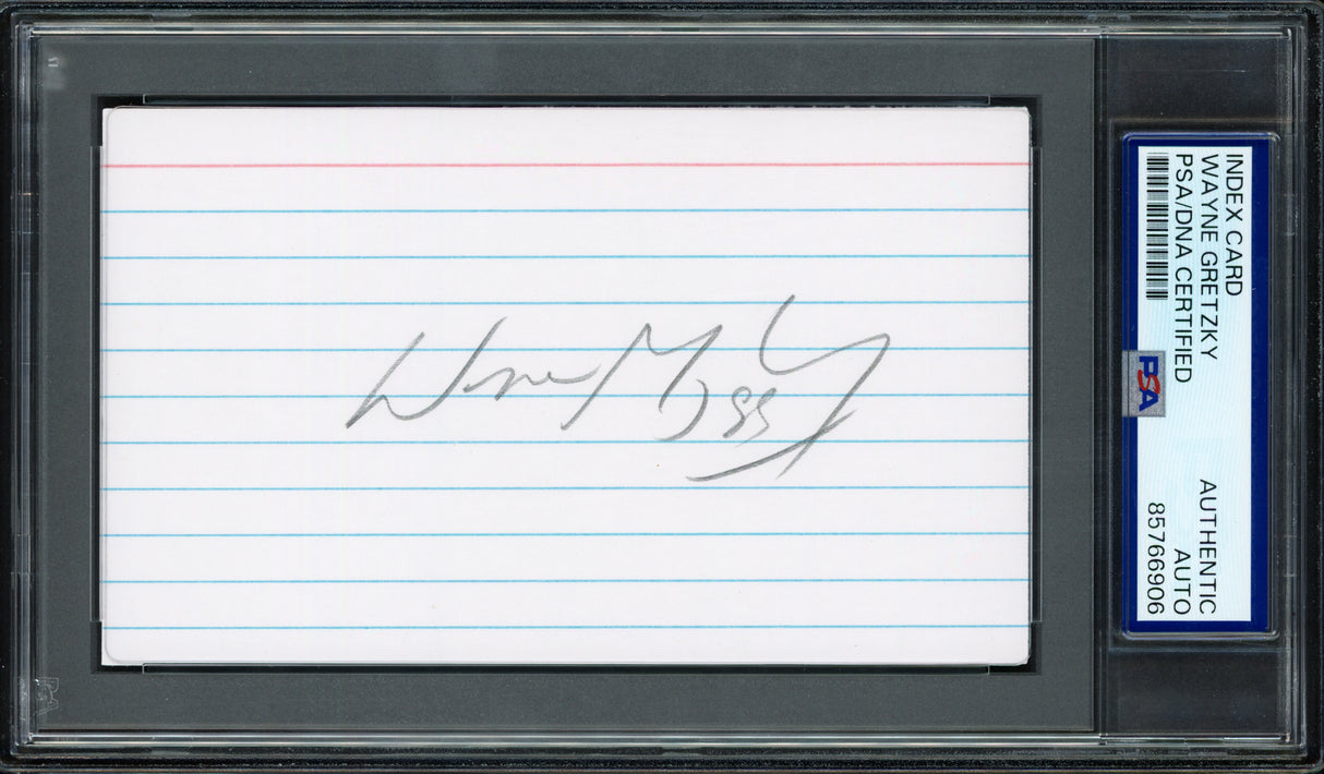 Wayne Gretzky Autographed 3x5 Index Card Edmonton Oilers PSA/DNA #85766906