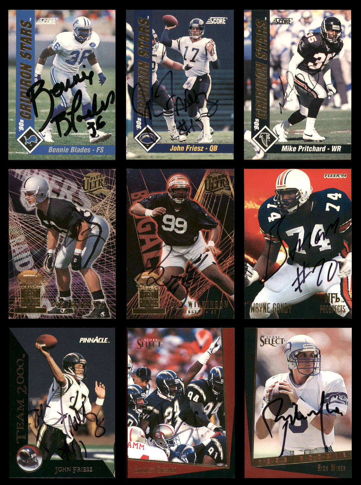 36 Count Lot of Autographed Assorted Football Cards (All Different) SKU #266480