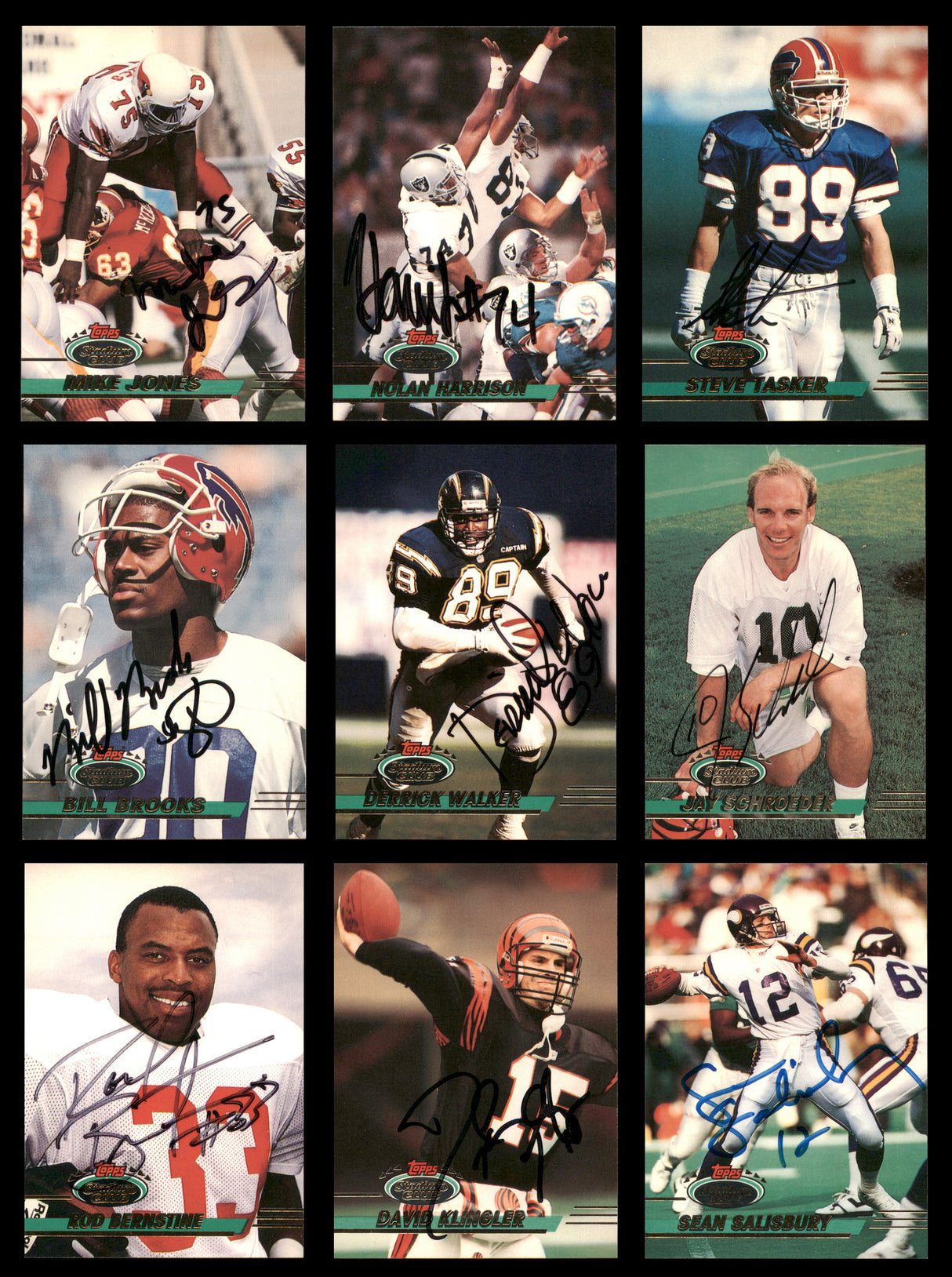 68 Count Lot of Autographed 1993-1994 Stadium Club Football Cards (All Different) SKU #266481
