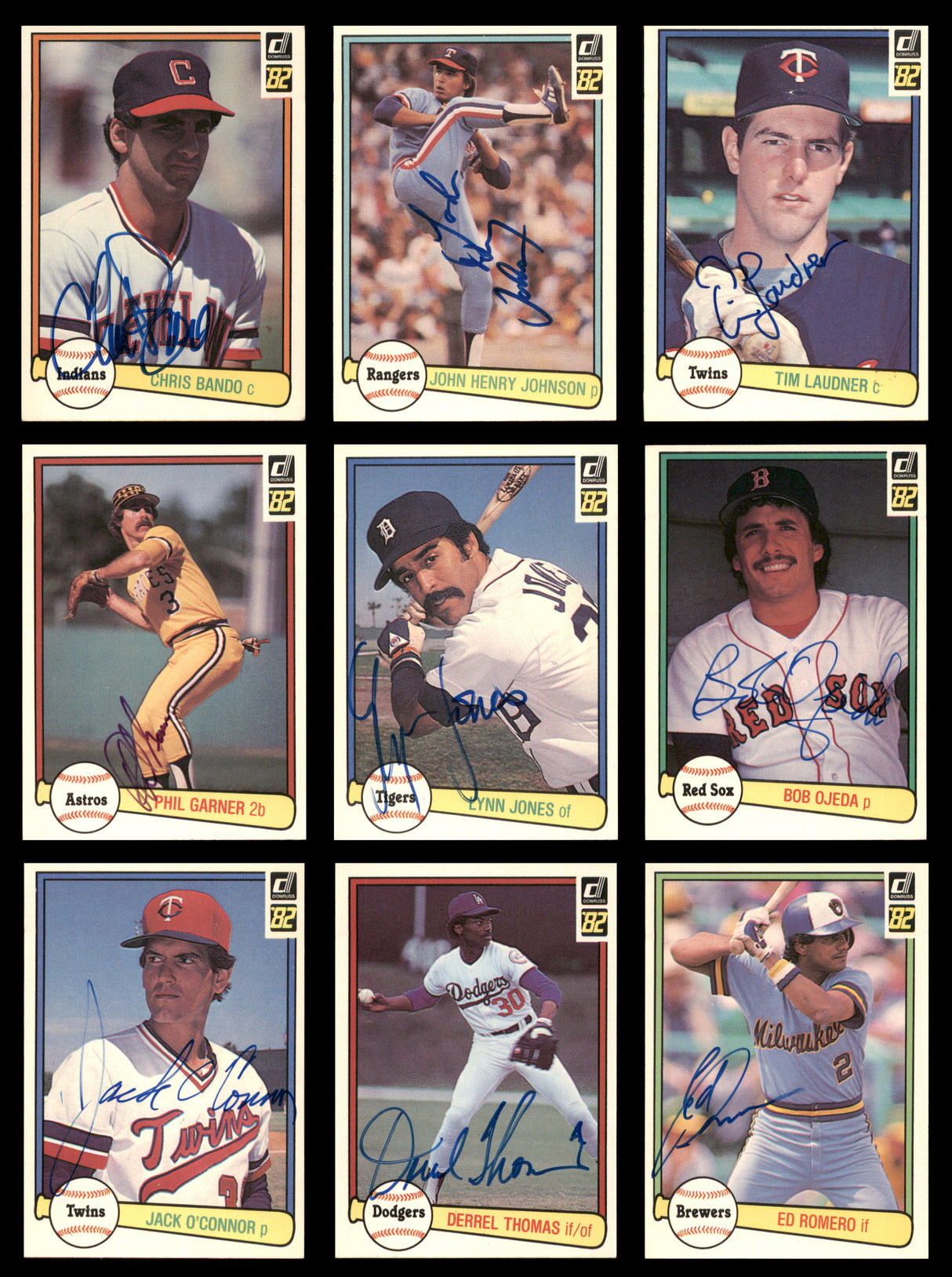 55 Count Lot of Autographed 1982 Donruss Baseball Cards (All Different) SKU #266485