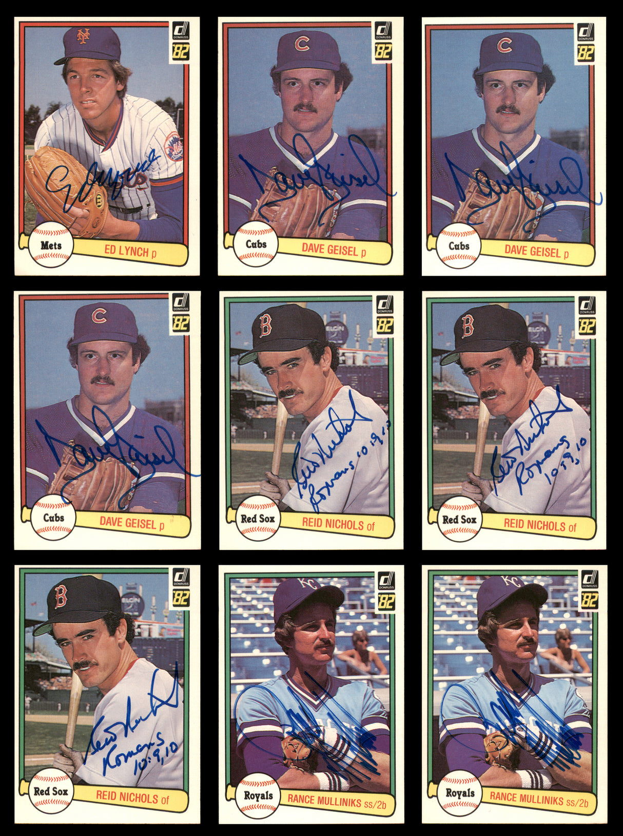 48 Count Lot of Autographed 1982 Donruss Baseball Cards SKU #266486