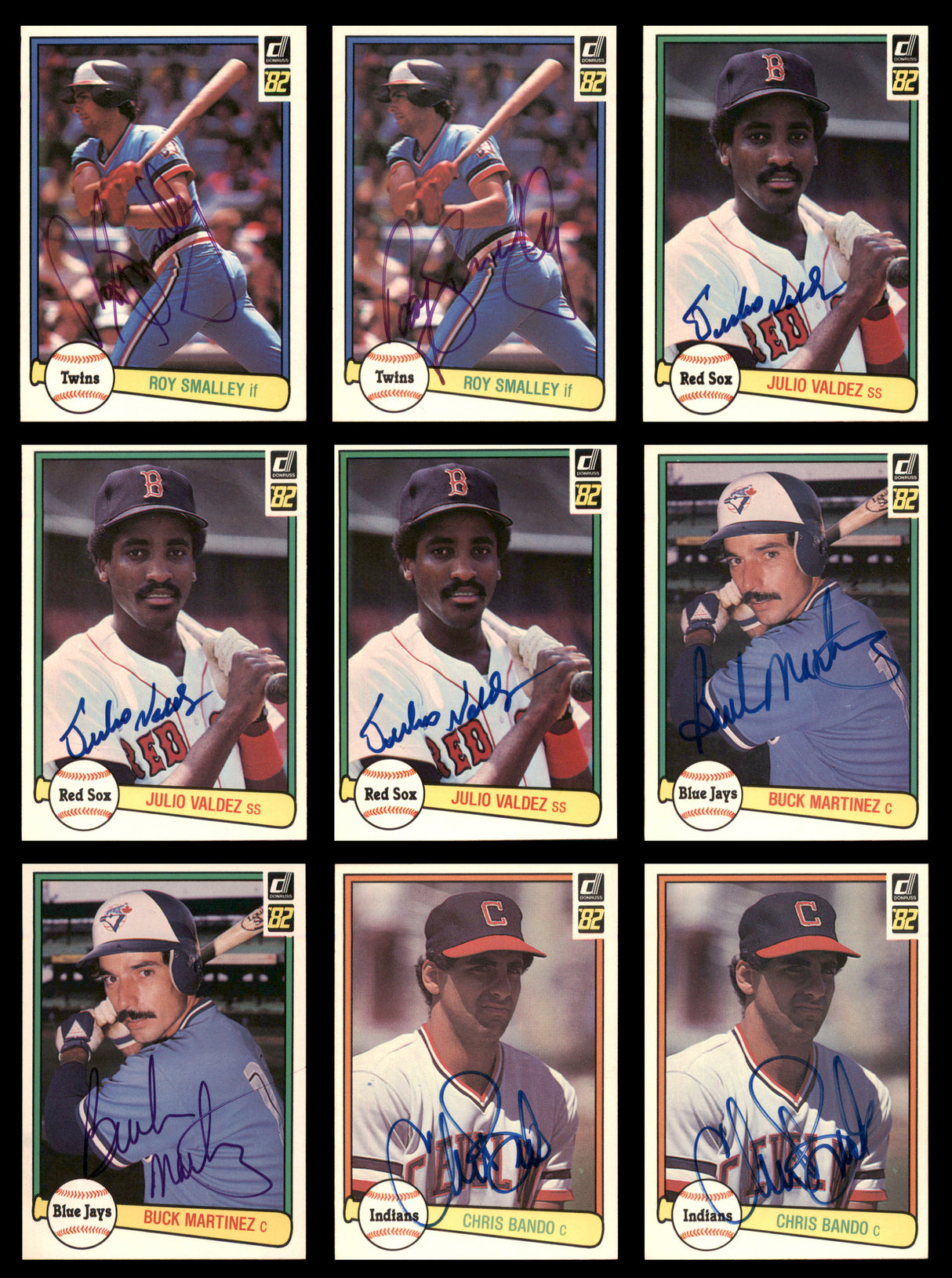 48 Count Lot of Autographed 1982 Donruss Baseball Cards SKU #266486
