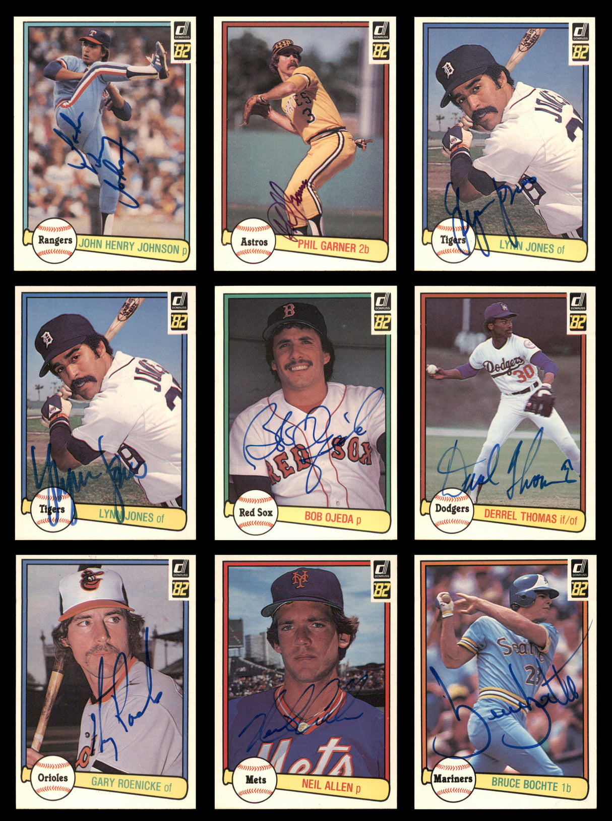 48 Count Lot of Autographed 1982 Donruss Baseball Cards SKU #266486
