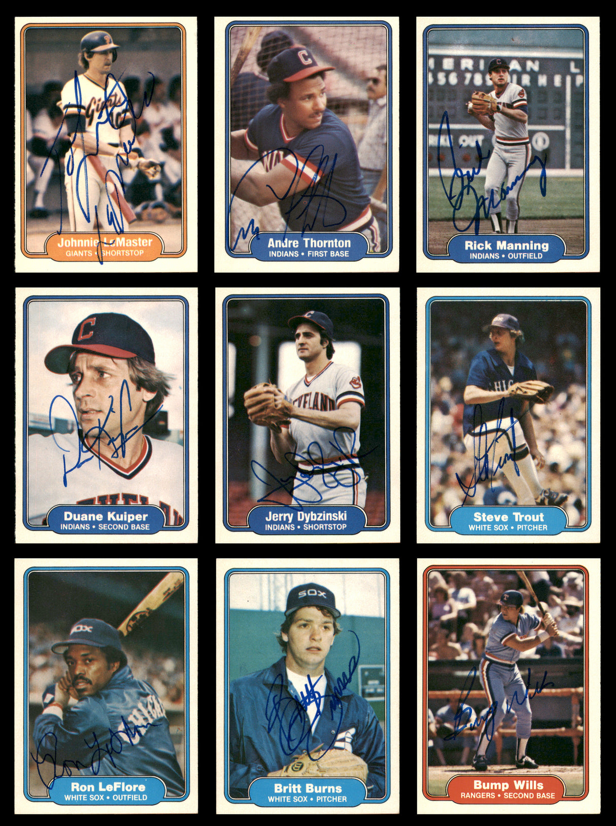 37 Count Lot of Autographed 1982 Fleer Baseball Cards (All Different) SKU #266487