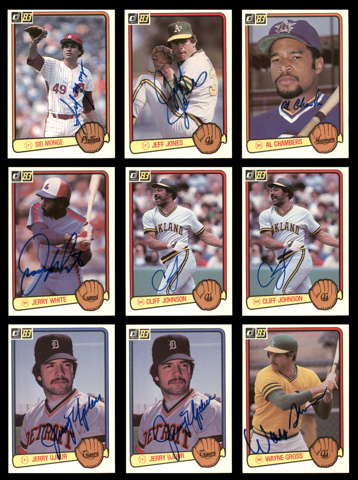 48 Count Lot of Autographed 1983 Donruss Baseball Cards SKU #266490