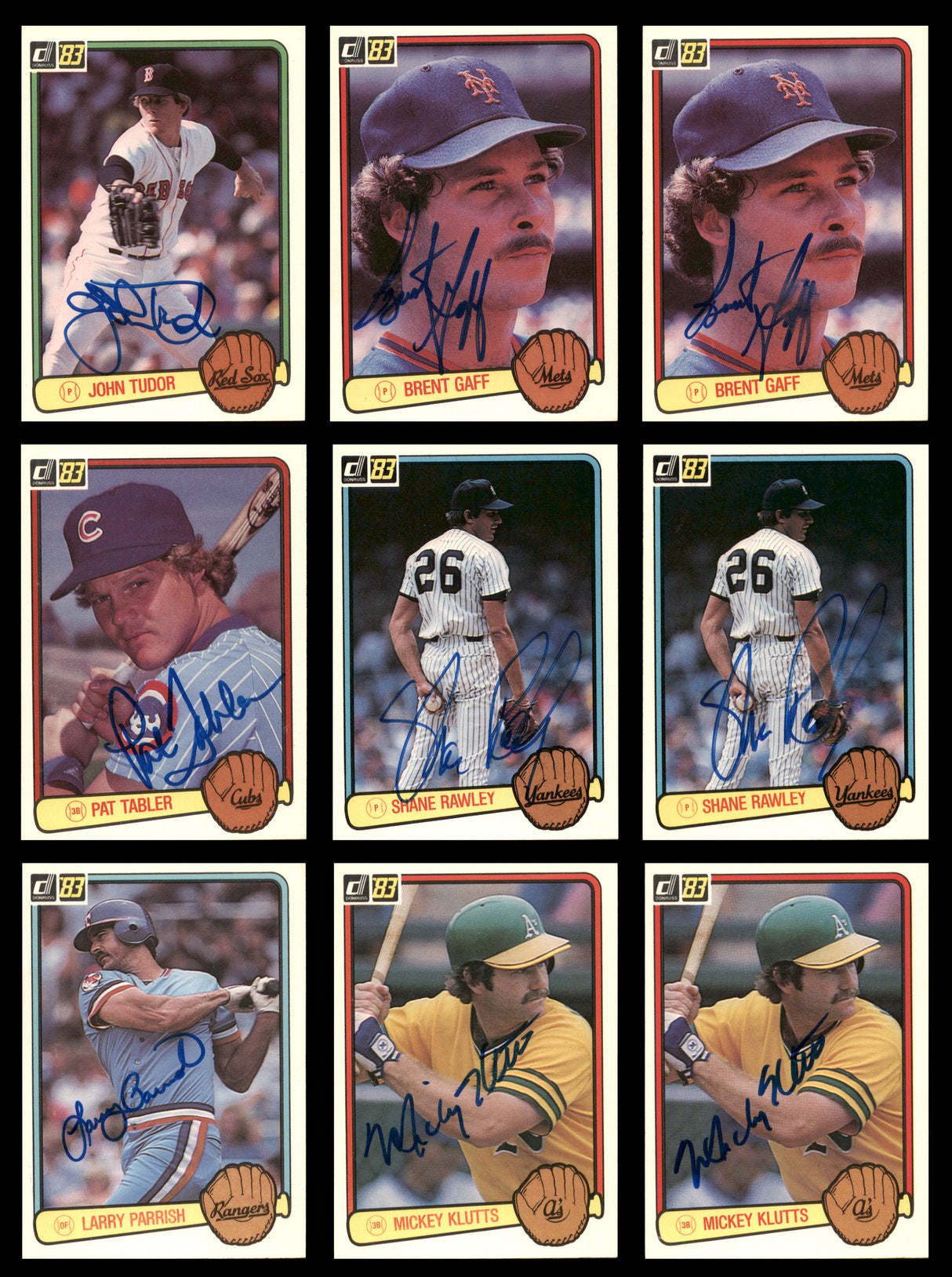 48 Count Lot of Autographed 1983 Donruss Baseball Cards SKU #266490