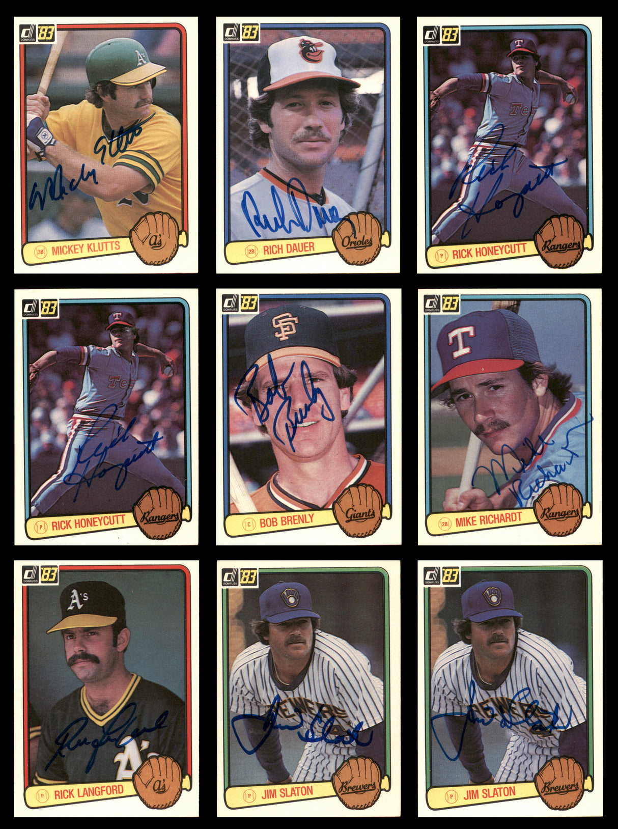 48 Count Lot of Autographed 1983 Donruss Baseball Cards SKU #266490