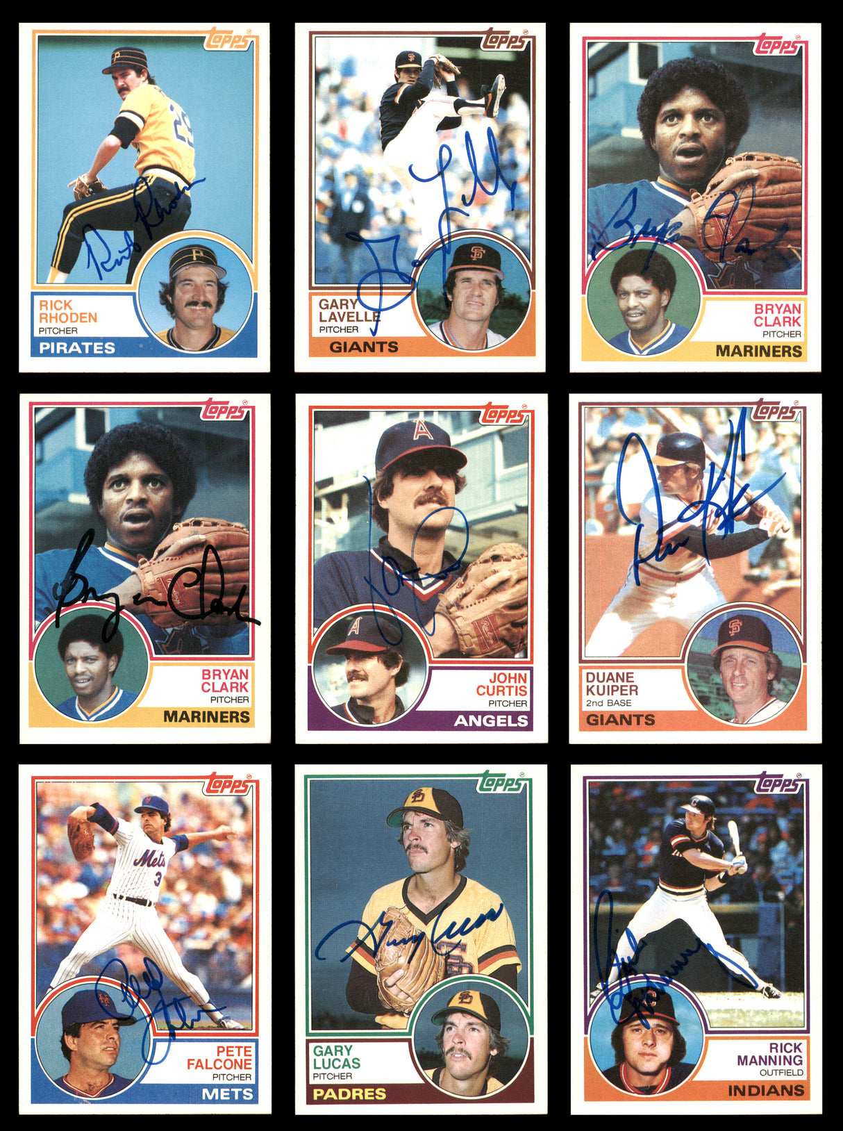 78 Count Lot of Autographed 1983 Topps Baseball Cards SKU #266491
