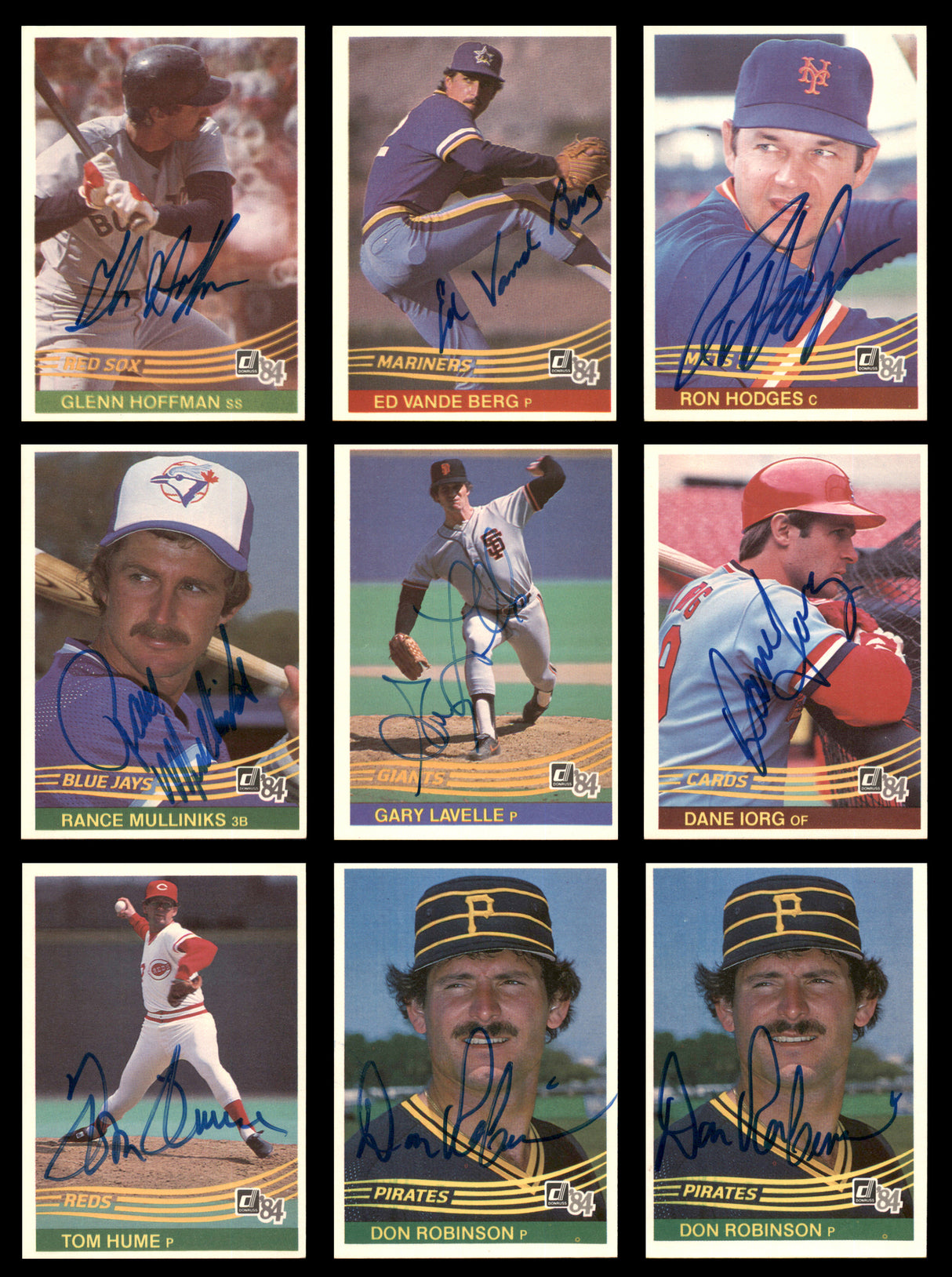 55 Count Lot of Autographed 1984 Donruss Baseball Cards SKU #266492