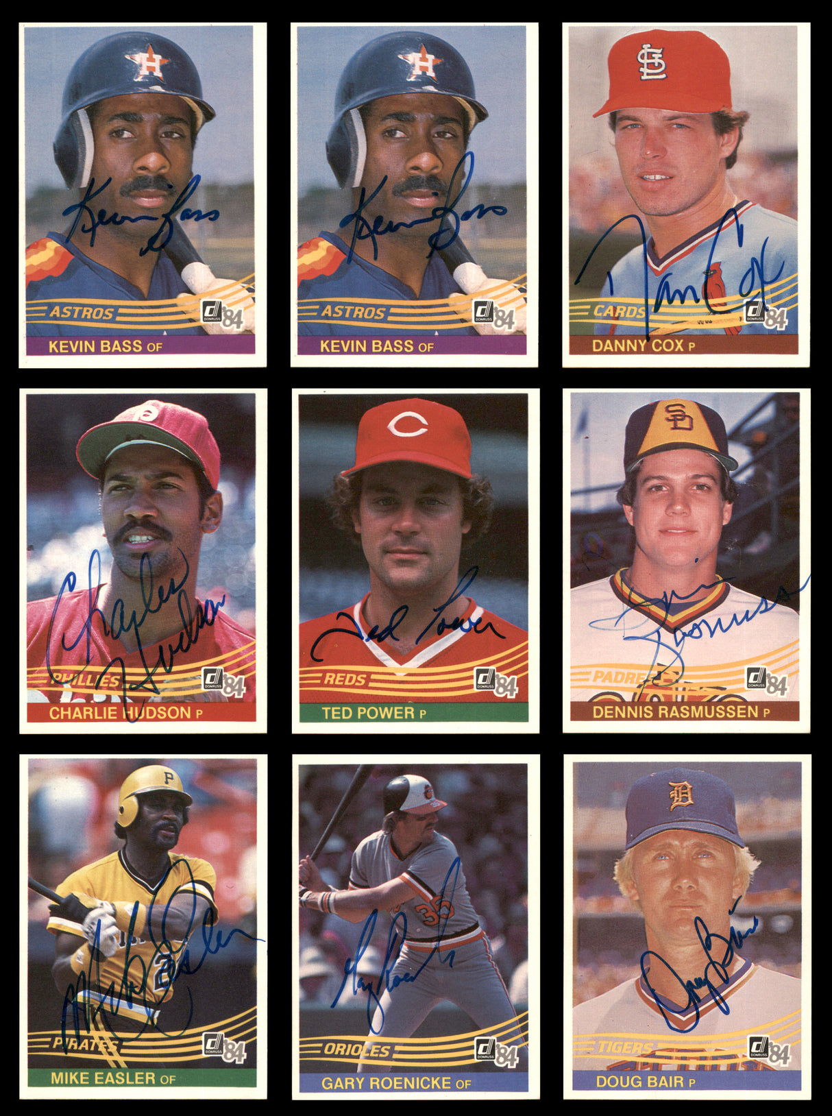 55 Count Lot of Autographed 1984 Donruss Baseball Cards SKU #266492