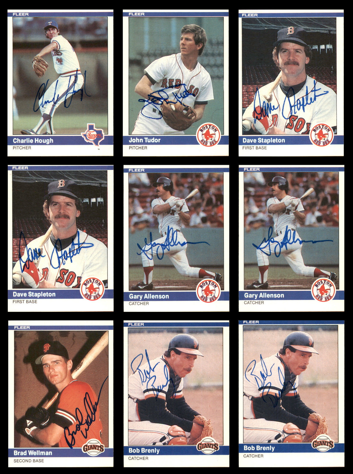 42 Count Lot of Autographed 1984 Fleer Baseball Cards SKU #266493