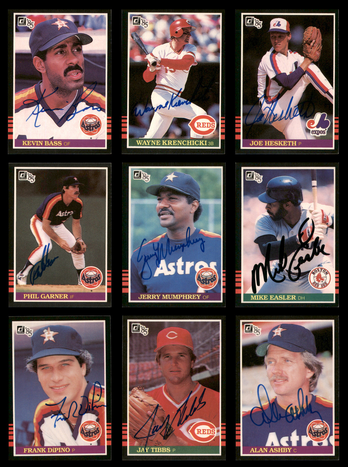54 Count Lot of Autographed 1985 Donruss Baseball Cards (All Different) SKU #266494