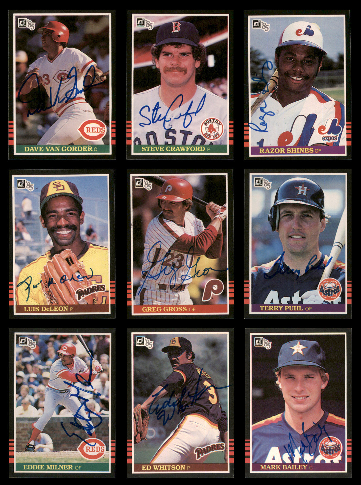 54 Count Lot of Autographed 1985 Donruss Baseball Cards (All Different) SKU #266494