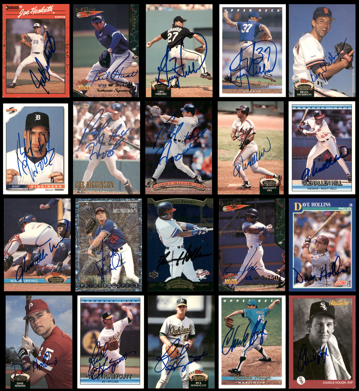 100 Count Lot of Autographed Assorted Baseball Cards (All Different) SKU #266507