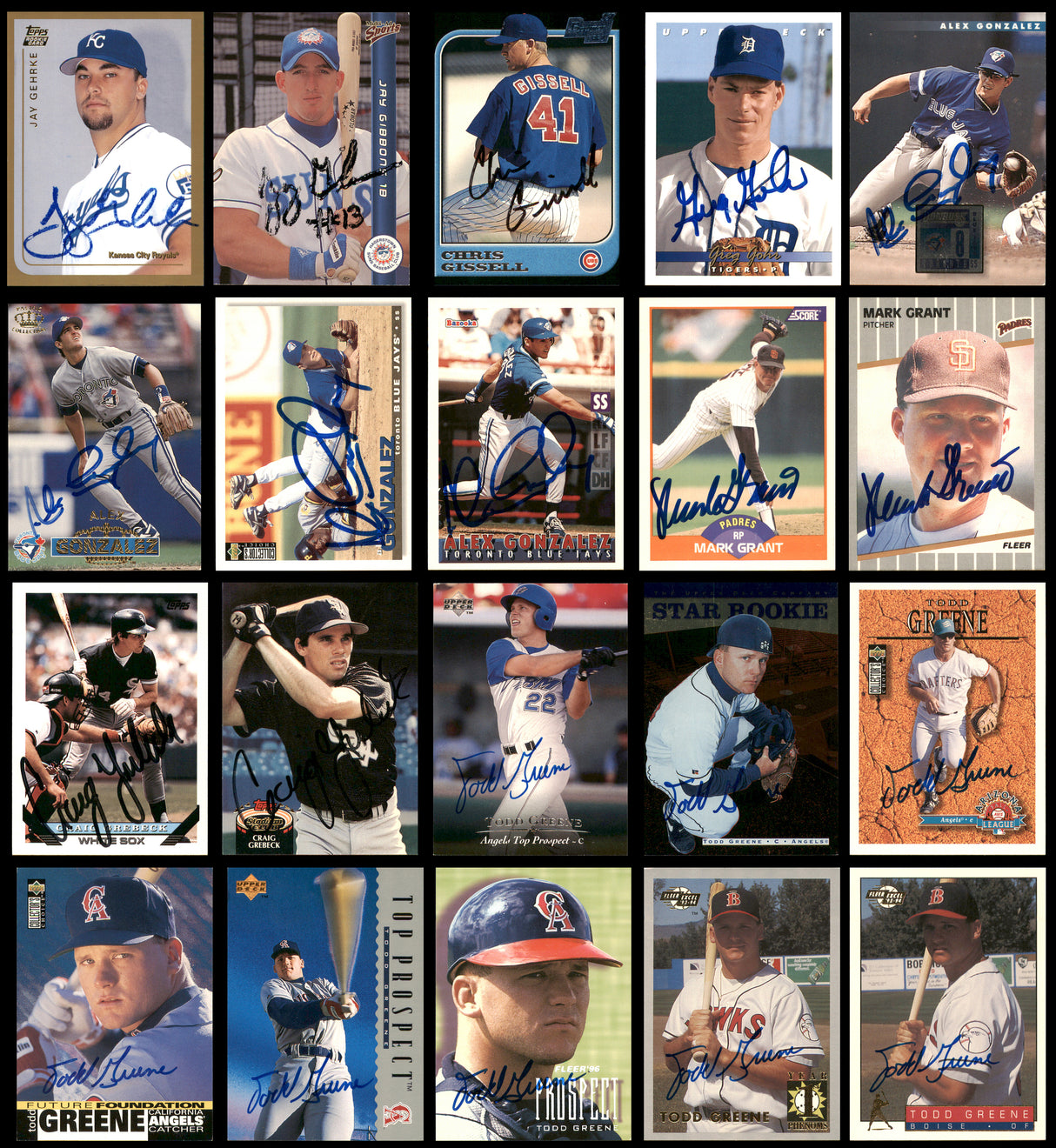100 Count Lot of Autographed Assorted Baseball Cards (All Different) SKU #266515
