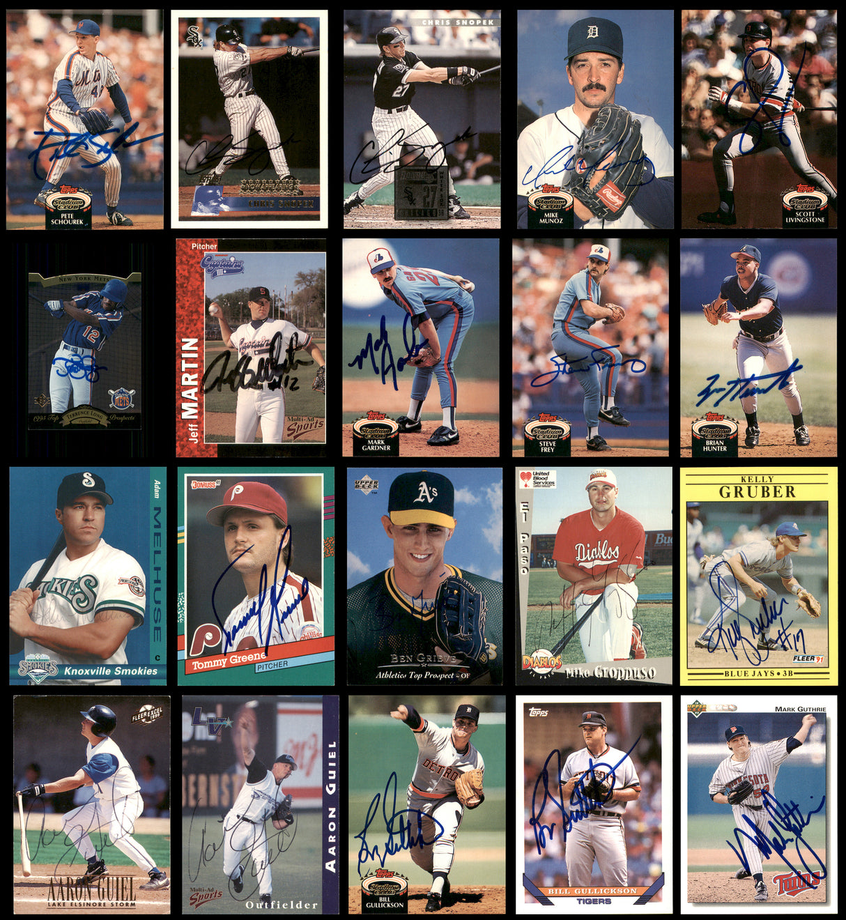 100 Count Lot of Autographed Assorted Baseball Cards (All Different) SKU #266515