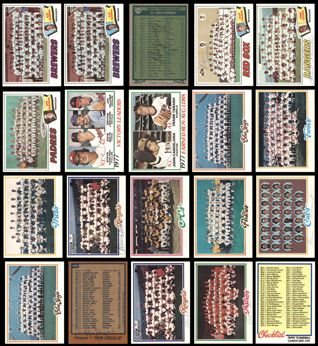 127 Count Lot of Autographed 1961-1988 Baseball Cards SKU #266530