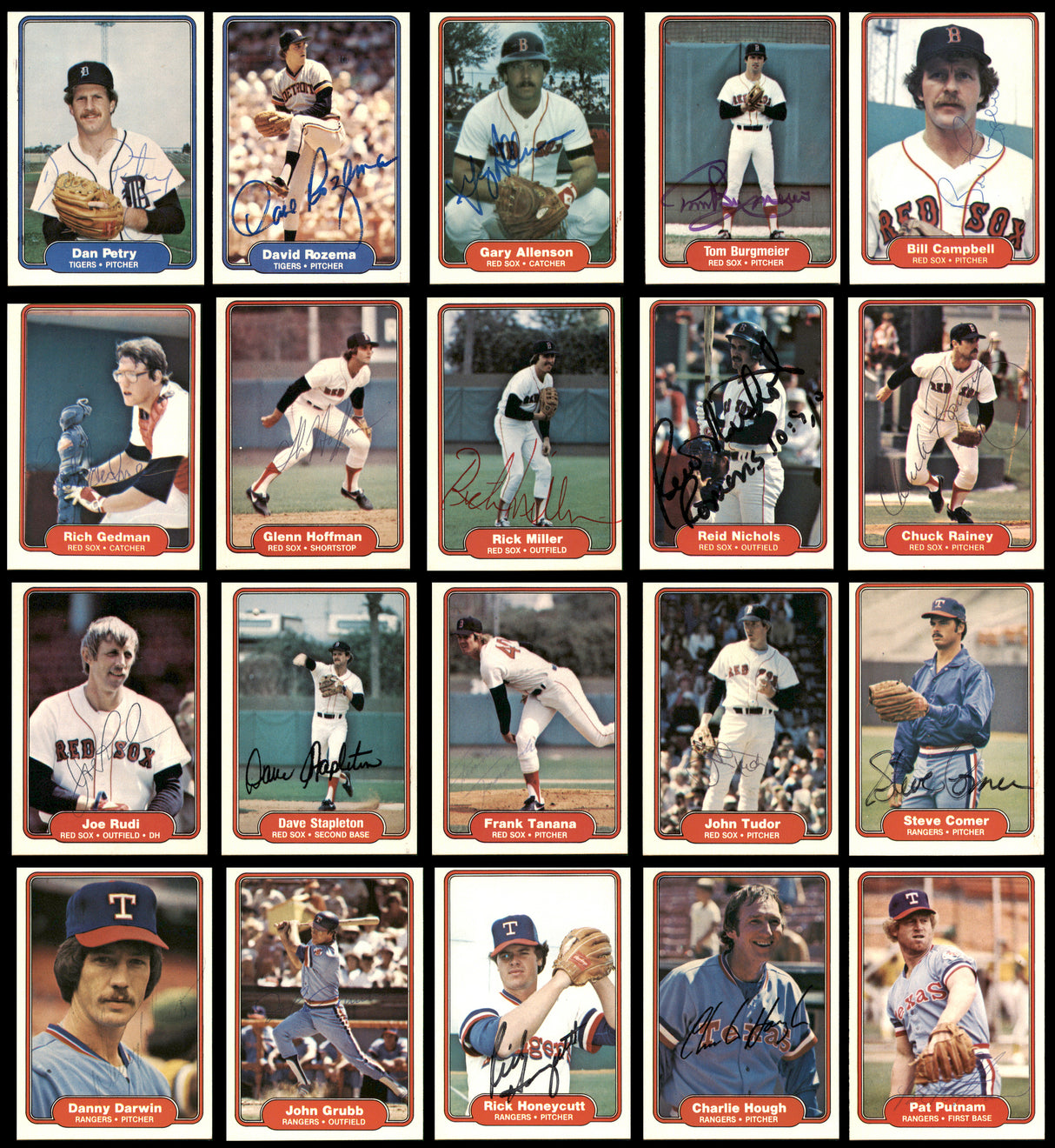 142 Count Lot of Autographed 1982 Fleer Baseball Cards (All Different) SKU #266536