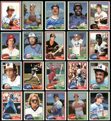 245 Count Lot of Autographed 1981 Topps Baseball Cards (All Different) SKU #266548