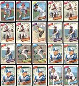 124 Count Lot of Autographed 1980 Topps Baseball Cards SKU #266550