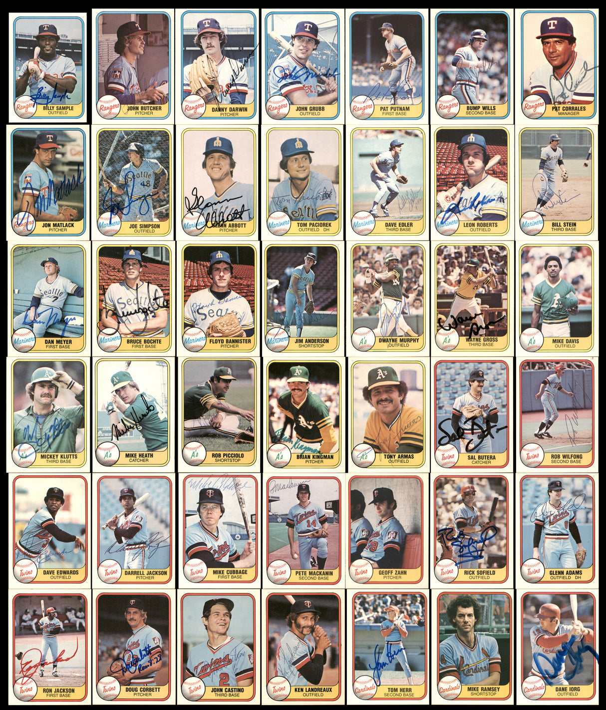 300 Count Lot of Autographed 1981 Fleer Baseball Cards (All Different) SKU #266552