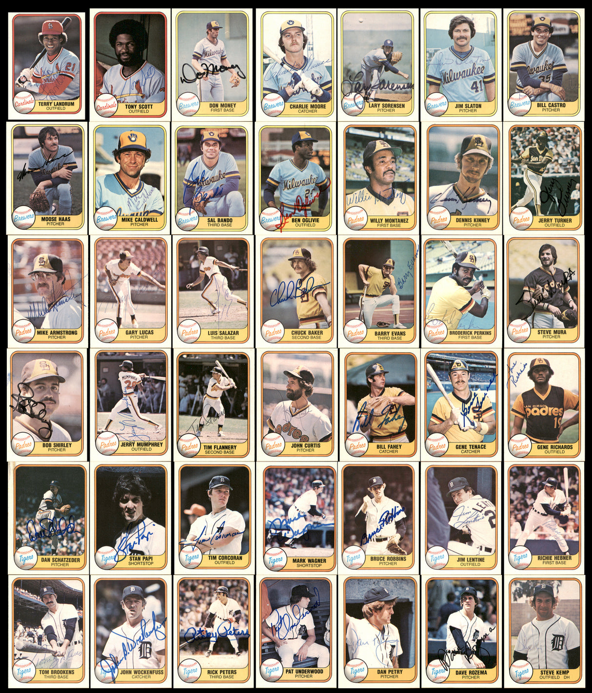 300 Count Lot of Autographed 1981 Fleer Baseball Cards (All Different) SKU #266552