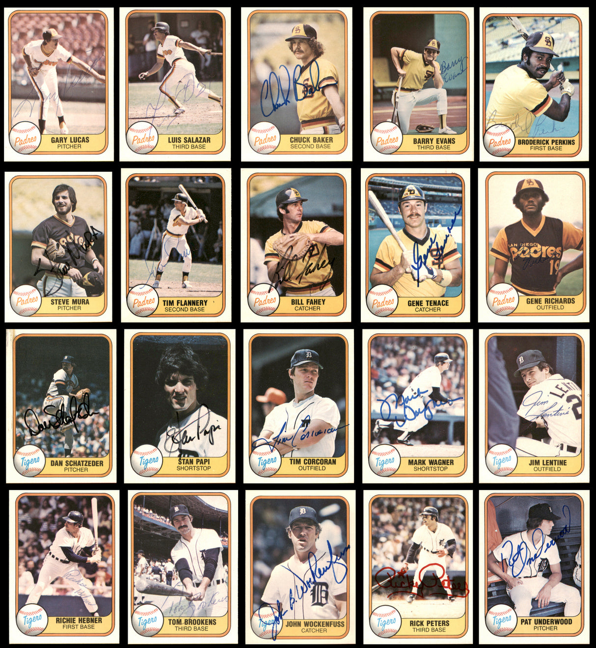 231 Count Lot of Autographed 1981 Fleer Baseball Cards (All Different) SKU #266553