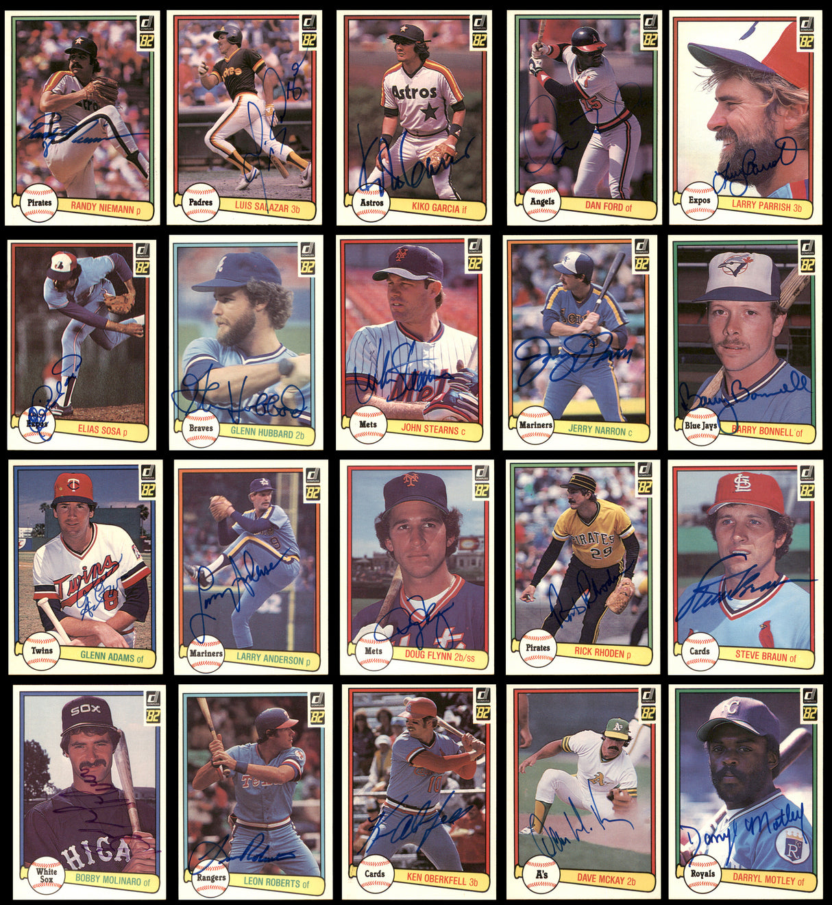 127 Count Lot of Autographed 1982 Donruss Baseball Cards (All Different) SKU #266560