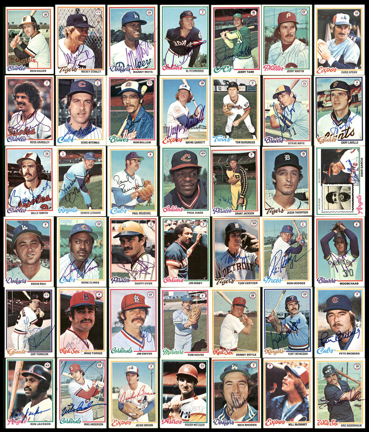 276 Count Lot of Autographed 1978 Topps Baseball Cards (All Different) SKU #266577