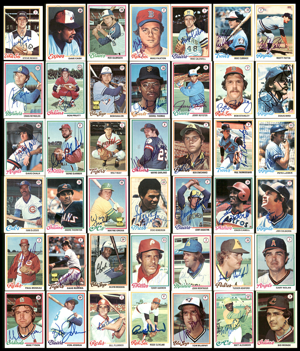 276 Count Lot of Autographed 1978 Topps Baseball Cards (All Different) SKU #266577