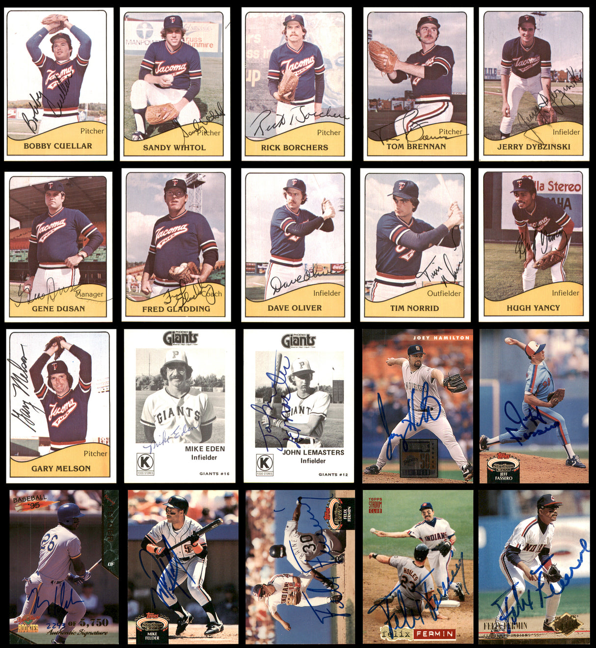113 Count Lot of Autographed Assorted Baseball Cards SKU #266580