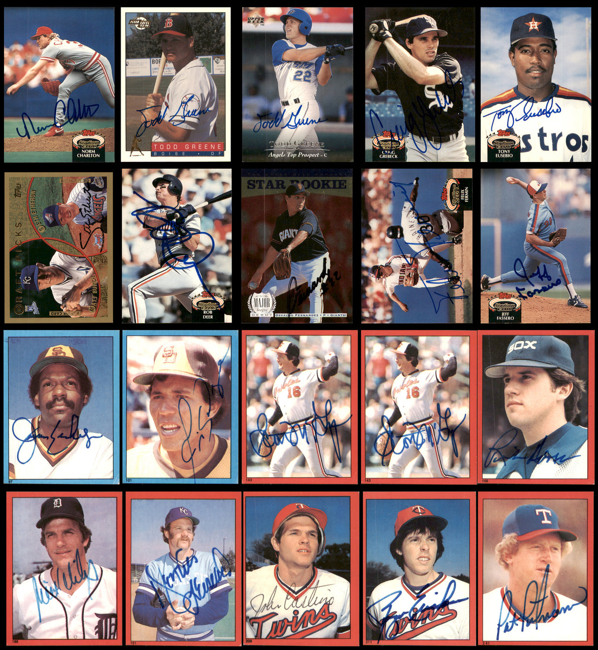 113 Count Lot of Autographed Assorted Baseball Cards SKU #266580