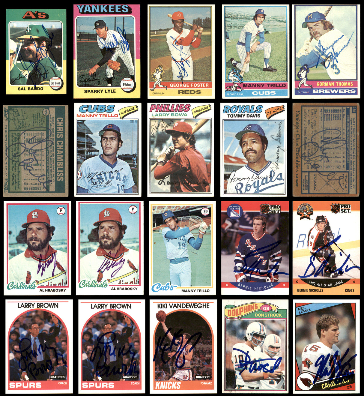 125 Count Lot of Autographed Multi-Sport Cards SKU #266581
