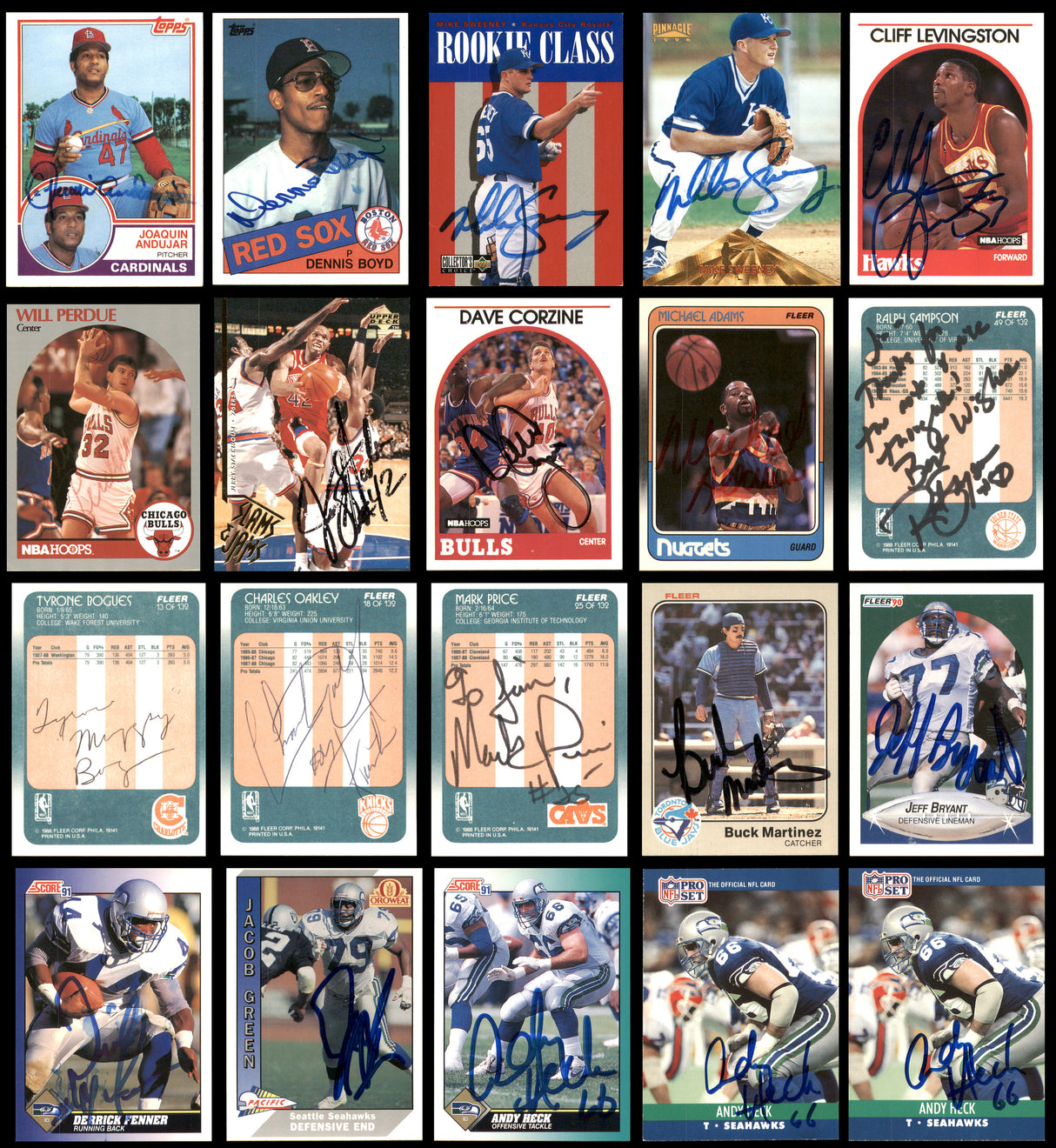 125 Count Lot of Autographed Multi-Sport Cards SKU #266581