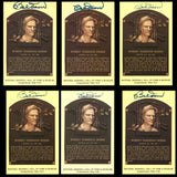 132 Count Lot of Autographed Hall of Fame HOF Plaque Postcards SKU #266582
