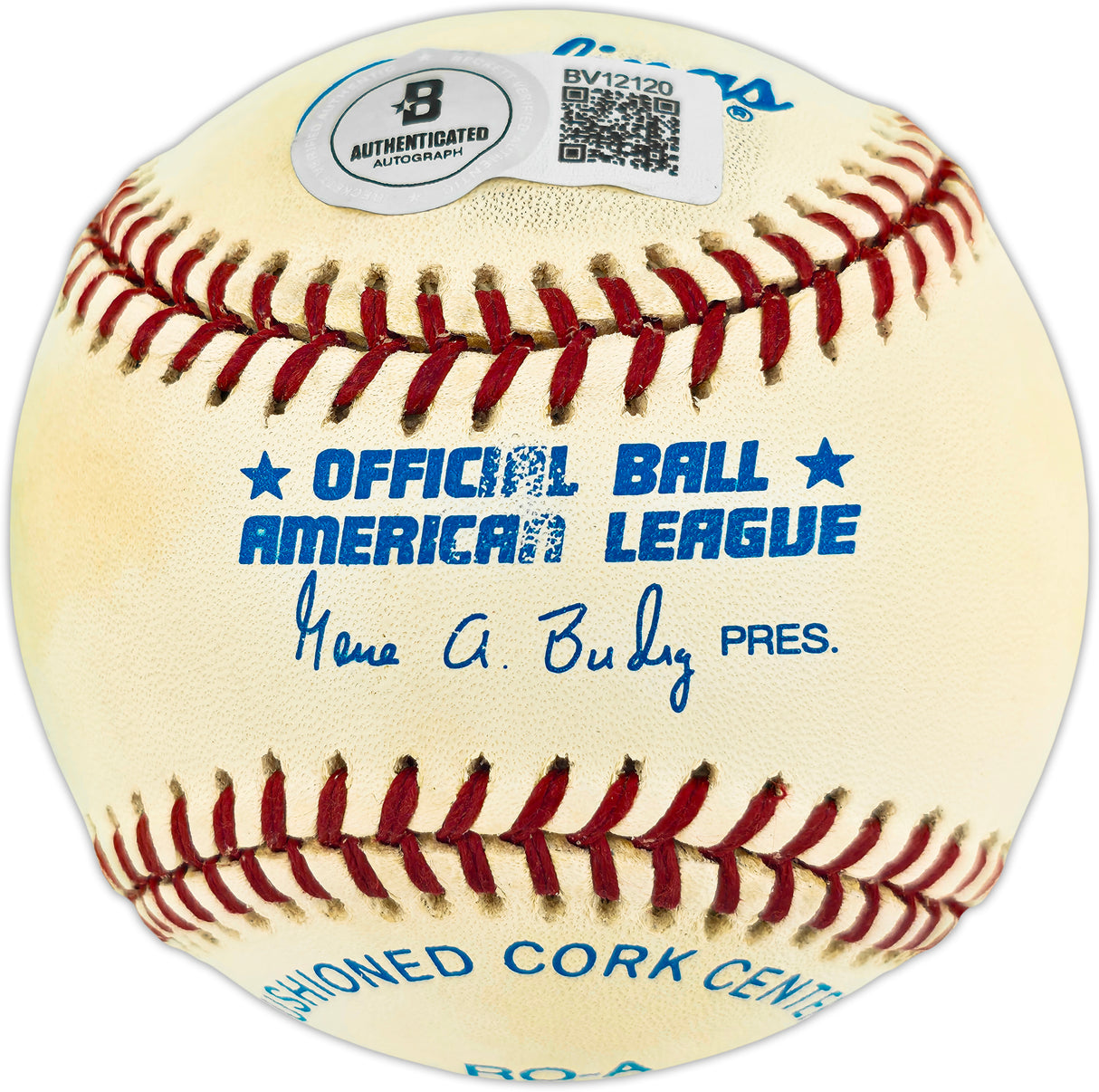 Cal Ripken Jr. Autographed Official AL Baseball Baltimore Orioles Vintage Signature Beckett BAS QR #BV12120