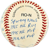 Joe Morgan Autographed Official NL Baseball Cincinnati Reds With 20 Stats JSA #CG26375