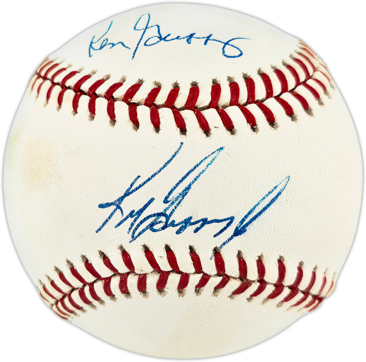 Ken Griffey Jr. & Sr. Autographed Official AL Baseball Seattle Mariners Beckett BAS #BE16824