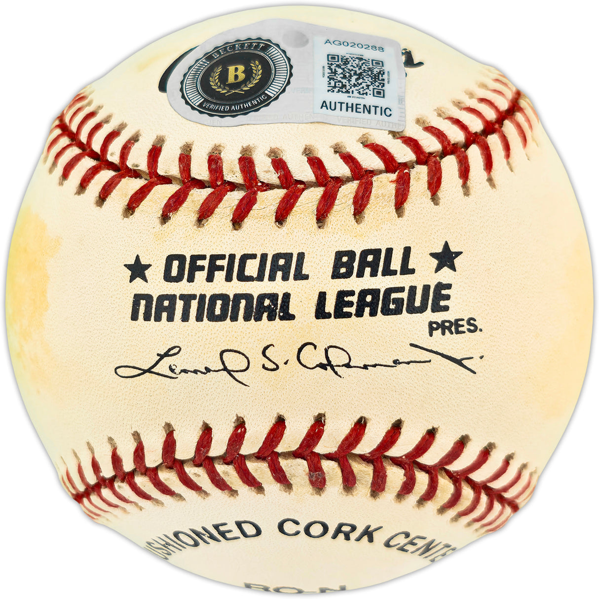 Willie Mays Autographed Official NL Baseball San Francisco Giants Beckett BAS #AG020288